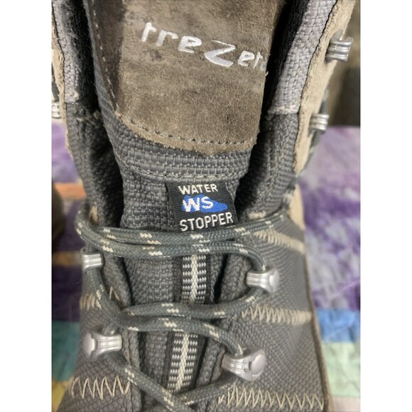 TREZETA Mens 10.5 Inca Waterproof Vibram Leather Walking Hiking Shoes Boots - Picture 4 of 16